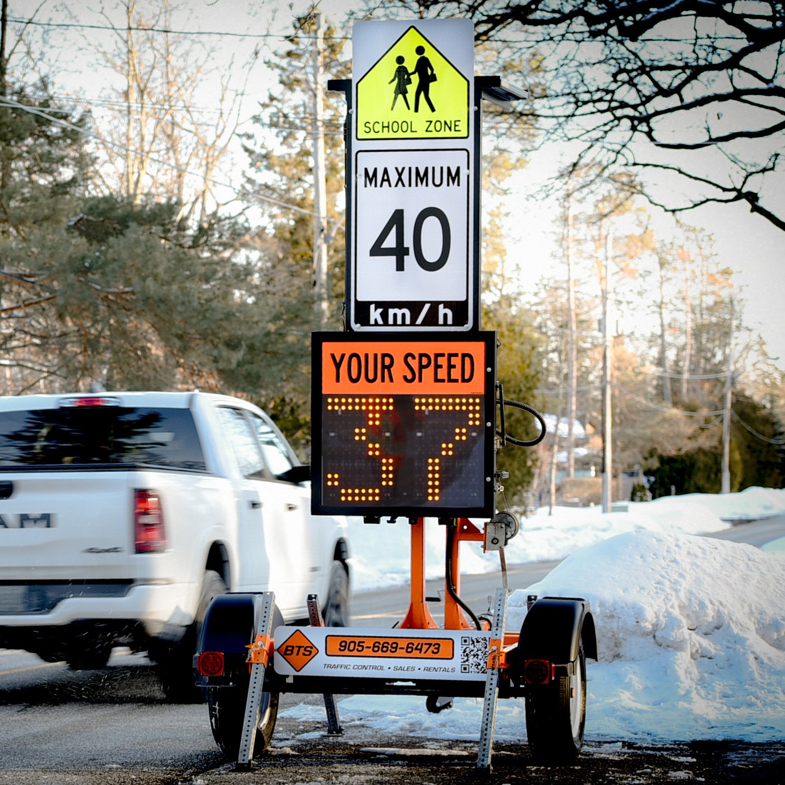 School Zone Speed Radar Trailer